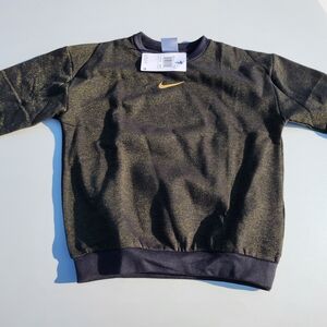 Nike Kids Black and Gold Crewneck Sweatshirt